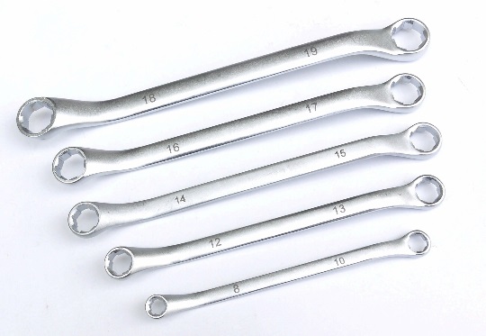 5Pcs 45 Degree Double Offset Box Spanner Set