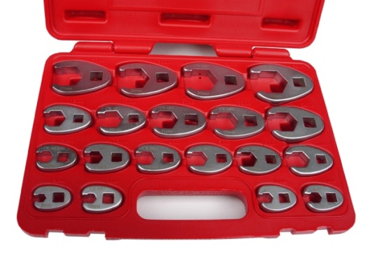 19Pcs Professional Metric Crowfoot Wrench Set