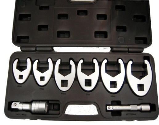 8Pcs Professional Metric Crowfoot Wrench Set