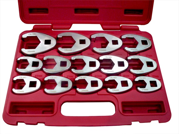 14Pcs Professional Metric Crowfoot Wrench Set