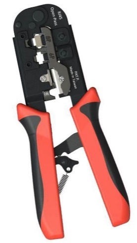 Open-Pass 8P / RJ45 Modular Plug Crimper