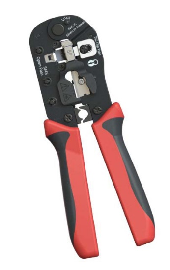 Open-Pass 8P/RJ45 Unshielded, Shielded and Shielded Tail Clip Modular Plug Crimper