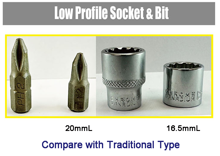 26Pcs Low Profile Mini Magnetic Tool Set